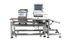 Hệ thống kết hợp máy dò kim loại và máy kiểm tra trọng lượng tích hợp có cơ cấu loại bỏ hạ băng tải NG‑7067