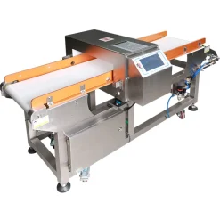 Máy dò kim loại băng tải cho thực phẩm có cửa gạt loại bỏ – phù hợp với sản phẩm rời và hạt số lượng lớn