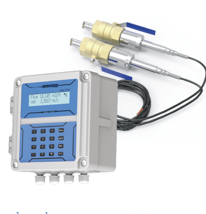 Đồng hồ đo lưu lượng siêu âm ST501 với đầu dò chèn, hãng FLO INSTRUMENTS