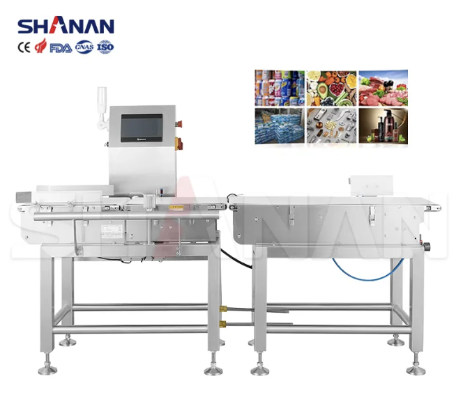 Máy kiểm tra trọng lượng băng tải thực phẩm cho chai, lọ, hãng Shanan