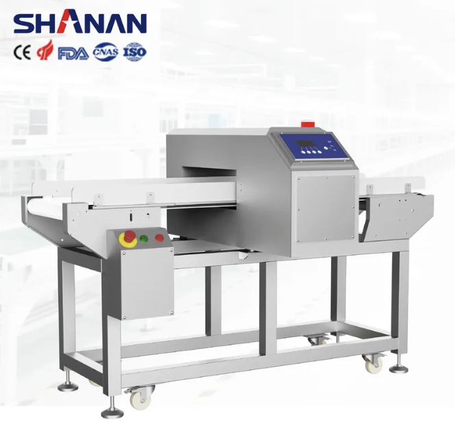 Máy dò kim loại thực phẩm băng tải độ nhạy cao, tự động dừng băng tải, hãng Shanan