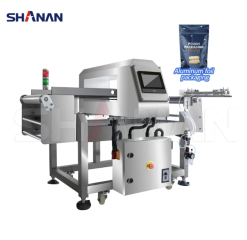Máy dò kim loại cảm ứng xung công nghiệp cho thực phẩm đóng gói màng nhôm, hãng Shanan.