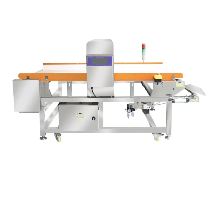 Máy dò kim loại thực phẩm màn hình cảm ứng tự động loại bỏ sản phẩm lỗi, hãng Shanan.