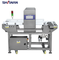 Máy dò kim loại bò viên băng tải màn hình cảm ứng, hãng động Shanan