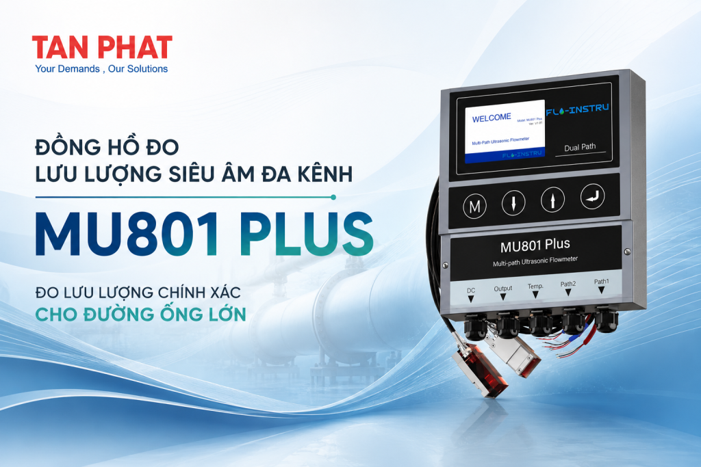 Đồng hồ đo lưu lượng siêu âm đa kênh MU801 Plus – Giải pháp đo lưu lượng chính xác cho đường ống lớn